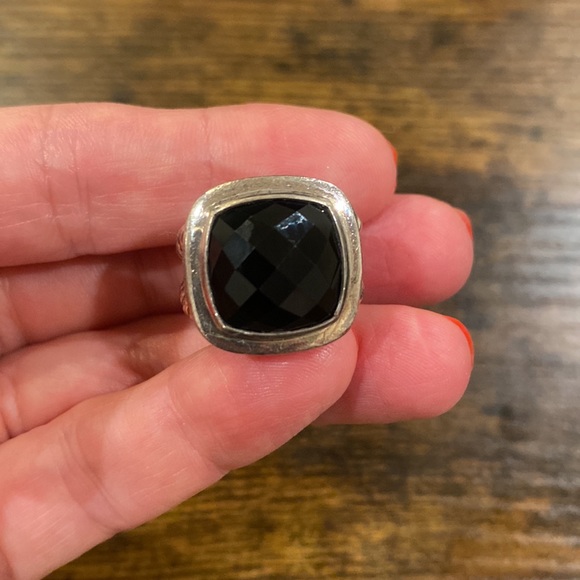 David Yurman black onyx ring- sterling - Picture 8 of 10